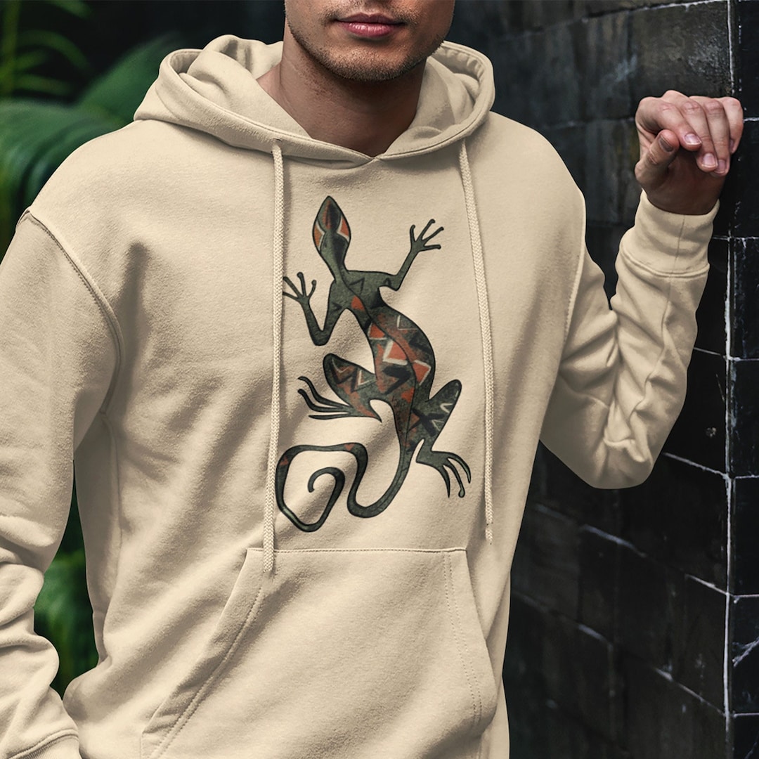 Felpa con cappuccio rossa e nera con stampa Felpa con