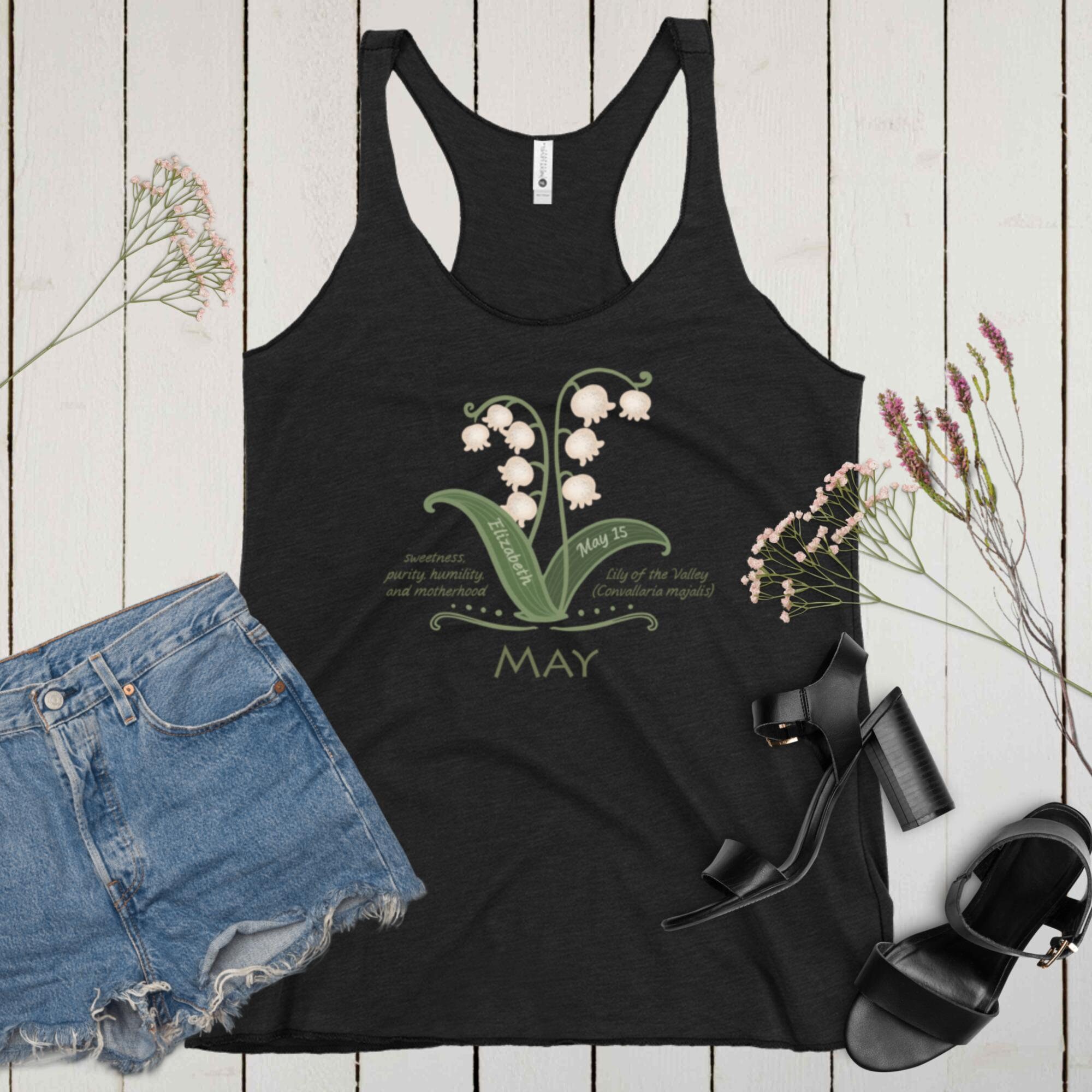 May Birth Flower Tank Top. Lily of the Valley Birth Month Flower ...