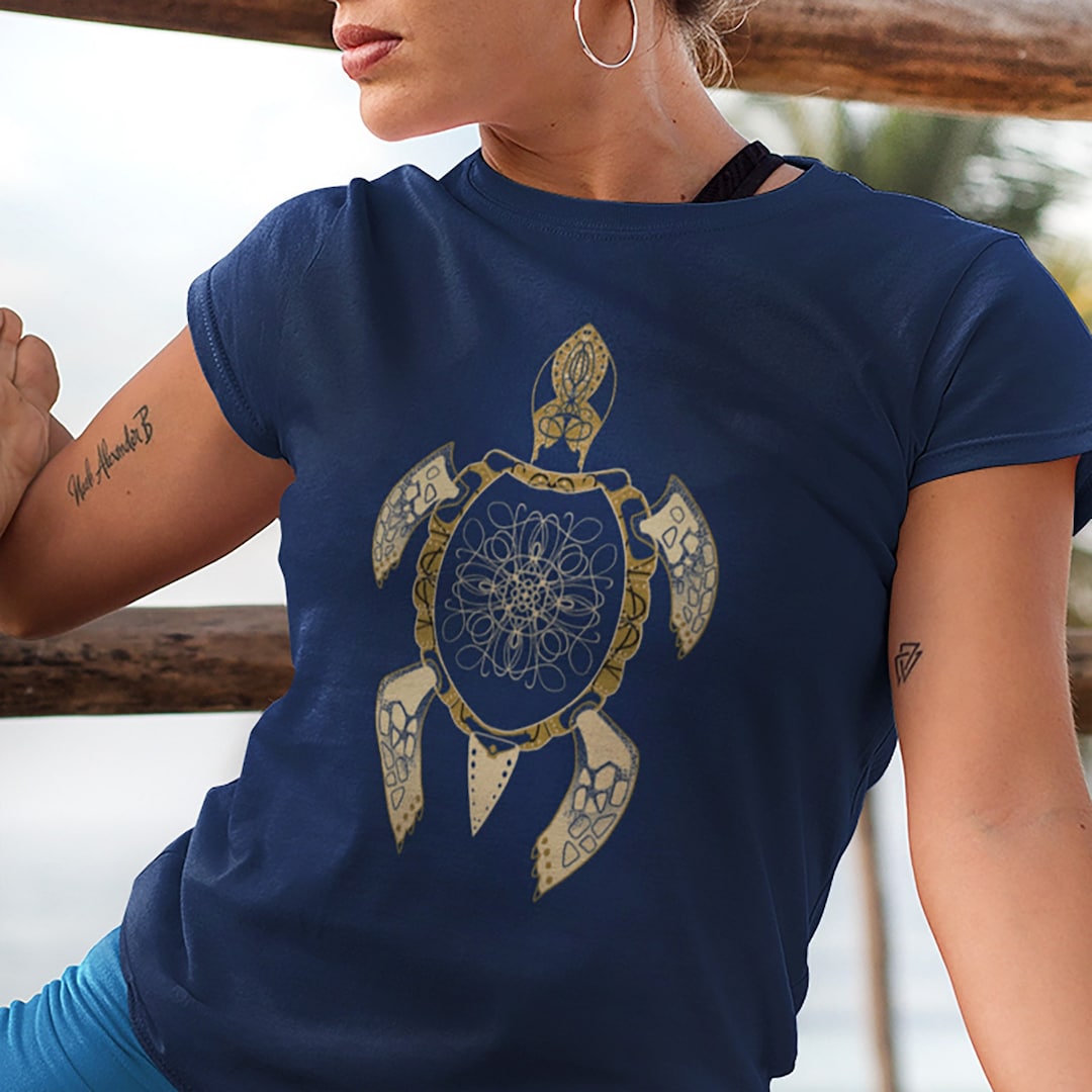 New Zealand Short Sleeve Shirt Sea Turtle With Blooming Hibiscus Flowers Tribal Blue main image 0