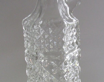 Anchor Hocking Wexford Pattern Clear Glass Condiment Bottle