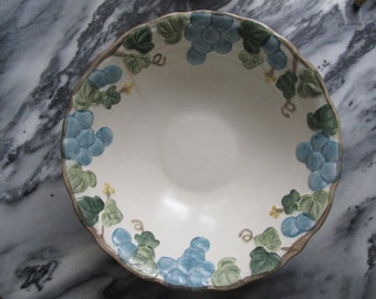 Grape Vine & Leaves Serving Bowl