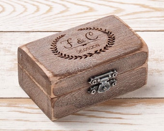 Wedding Ring Box, Rustic Ring Bearer Box, Rustic Wedding Box, Custom Wood Wedding Ring Bearer Box, Rustic Wooden Ring Box, Personalized Box