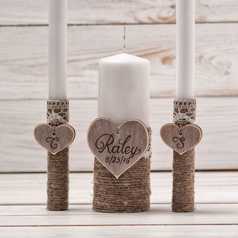 Rustic Unity Candle - Etsy