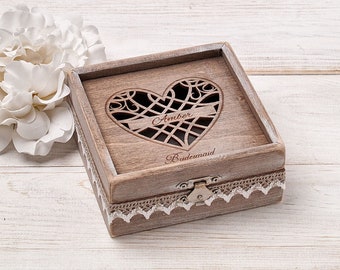 Willst du meine Brautjungfer Box Brautparty Geschenk Brautjungfer Geschenk rustikale Hochzeit Geschenk Box Trauzeugin Geschenk Dankeschön Geschenk Schmuck Box