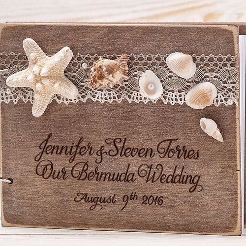 Beach Wedding Guest Book Nautical Wedding Custom Guest Book Etsy