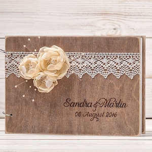 Rustic Wedding Guest Book, Personalized Photo Album, Our Adventure Book, Wood Notebook, Tree Wedding Guest Book, Travel Book, Couples Gift