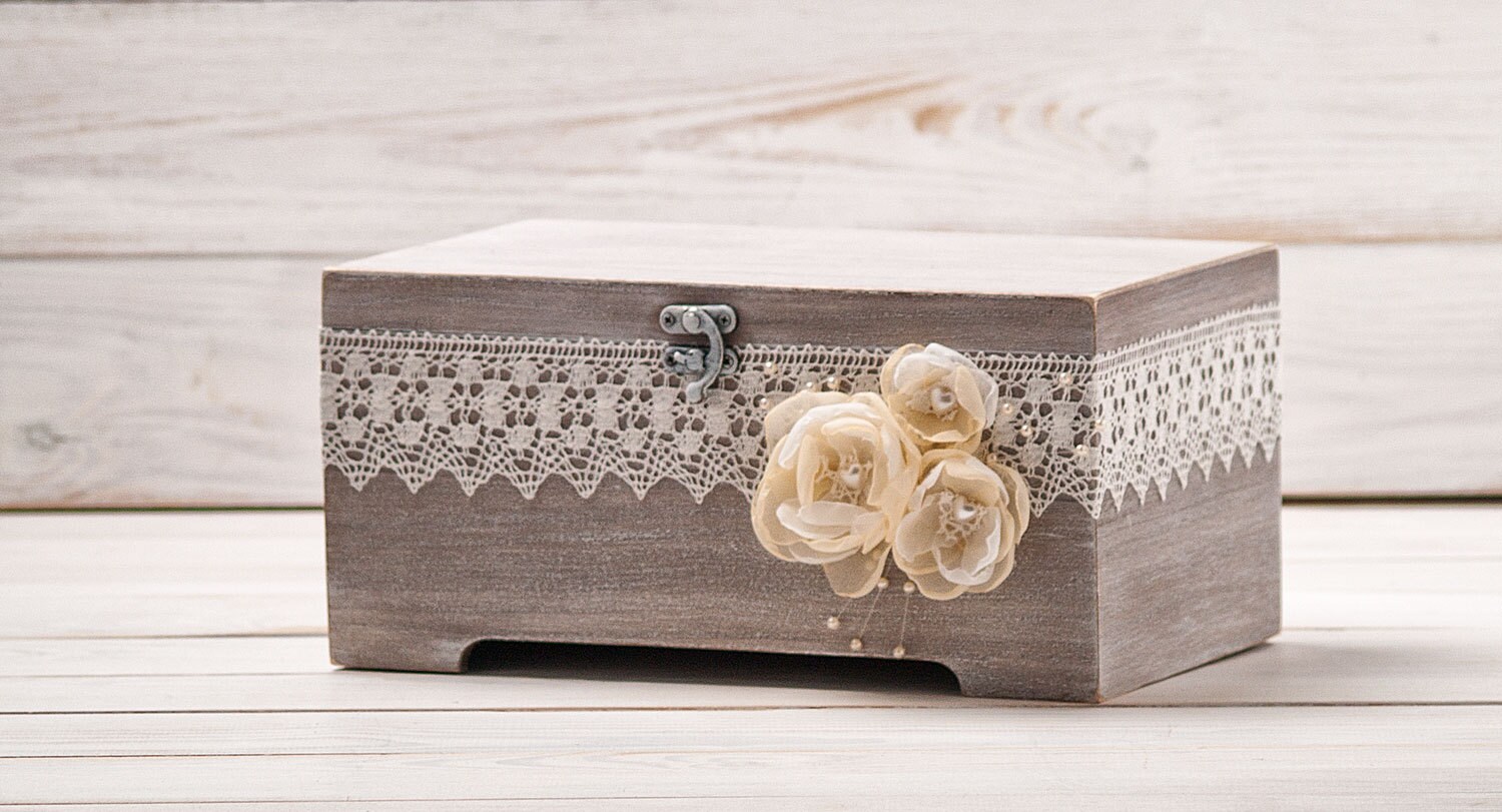 Wedding Rustic Cards Box Rose Wedding Card Box Rustic Wood - Etsy UK
