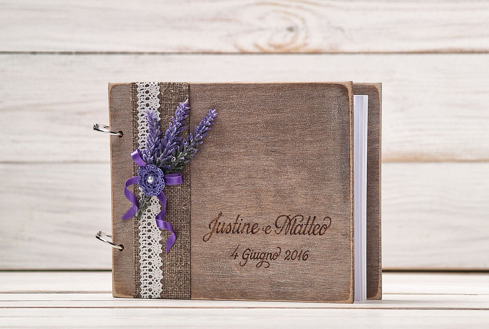 Wedding Guest Book Wood Guest Book Rustic Guestbook Custom Etsy