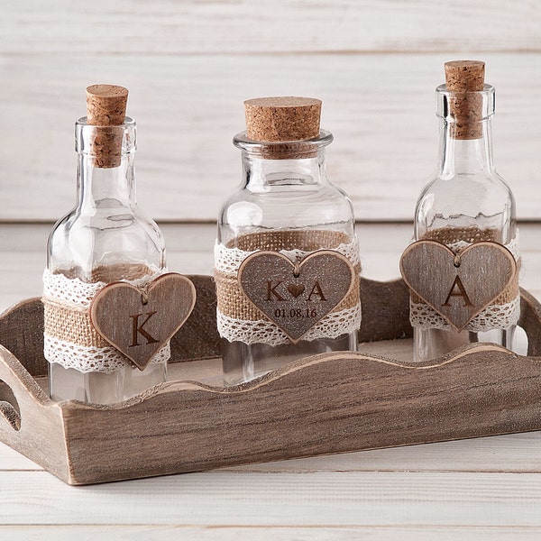Unity Sand Ceremony Set Wedding Unity Sand Set Unity Sand Holder Wedding Unity Ceremony Personalized Unity Rustic Wedding Mason Jars