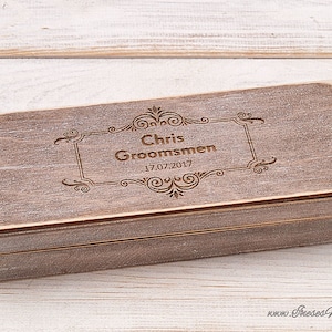 Groomsmen Gift Box, Caja de cigarros personalizada, ¿Serás mi novio, Custom Best Man Proposal Box, Groomsman Cigar Gift Box, Despedida de soltero