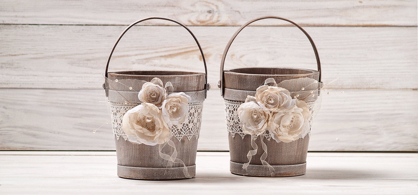 Flower Girl Basket and Ring Pillow Set Personalized Ring Box Etsy