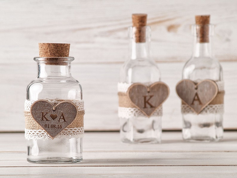 Unity Sand Ceremony Set Wedding Unity Sand Set Unity Sand Holder Wedding Unity Ceremony Personalized Unity Rustic Wedding Mason Jars image 3