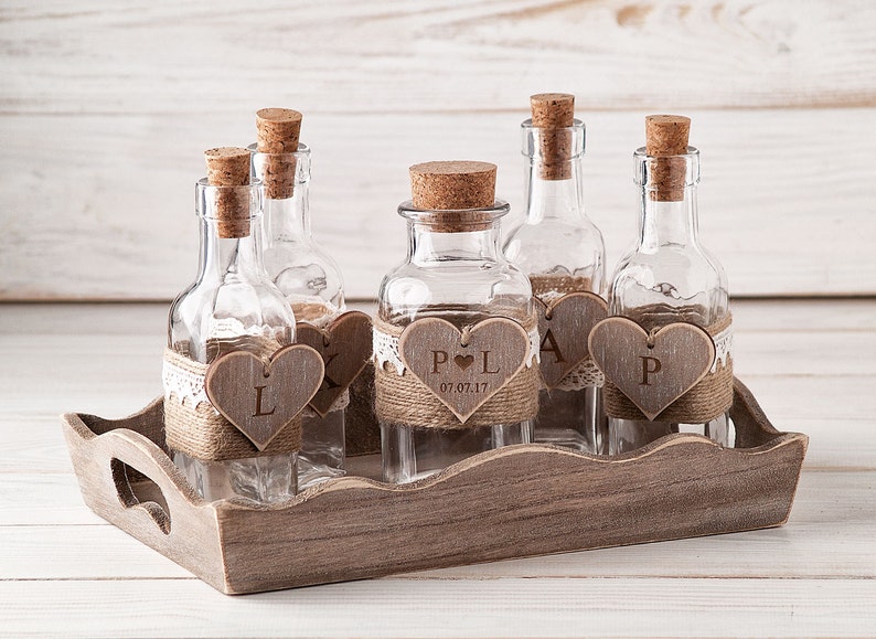 Sand unity set sand ceremony box family sand ceremony rustic etsy