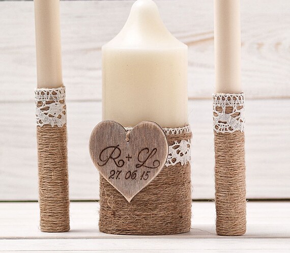 rustic unity candle