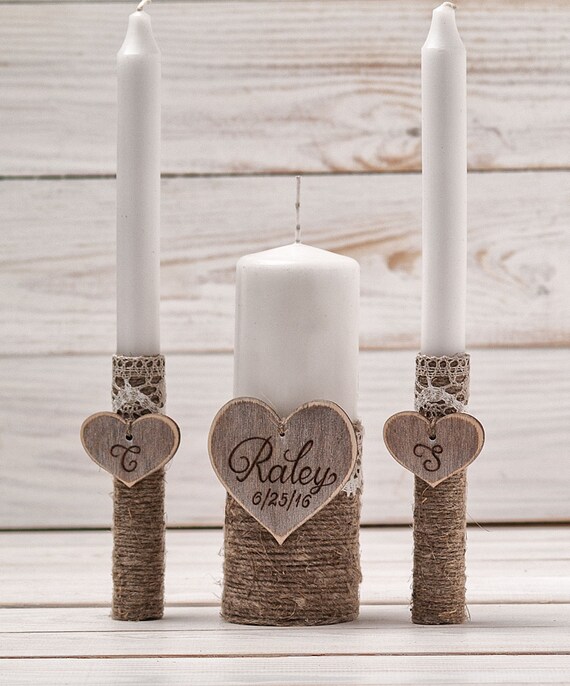 rustic unity candle