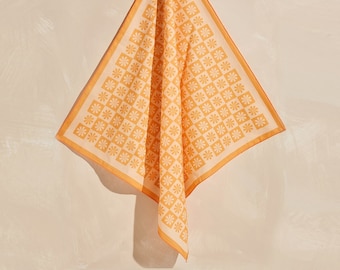 Daisy Check Bandana in Orange
