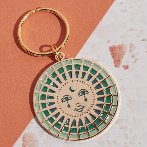 Honey Bee Enamel Keychain Bee Keychain Outdoors Keychain Etsy