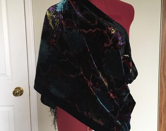 black velvet evening wrap
