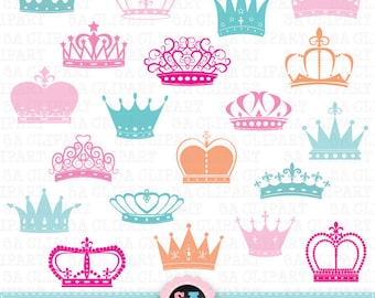 WHITE Silhouette Crowns Digital Clip Art Crown Frames Damask borders Monarch Images Digital Design Elements 0609 Queen Royalty Clipart