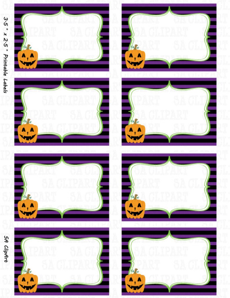 Halloween Printable labels Set HALLOWEEN PRINTABLE | Etsy