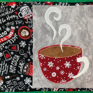 Feeling Festive Mug Rug Pattern - PDF - Applique