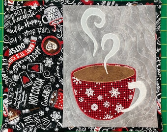 Feeling Festive Mug Rug Pattern - PDF - Applique