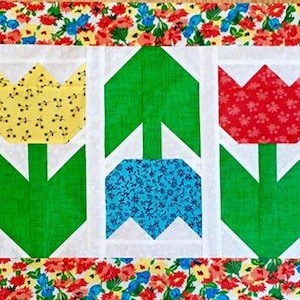 Tulip Table Runner Pattern - PDF