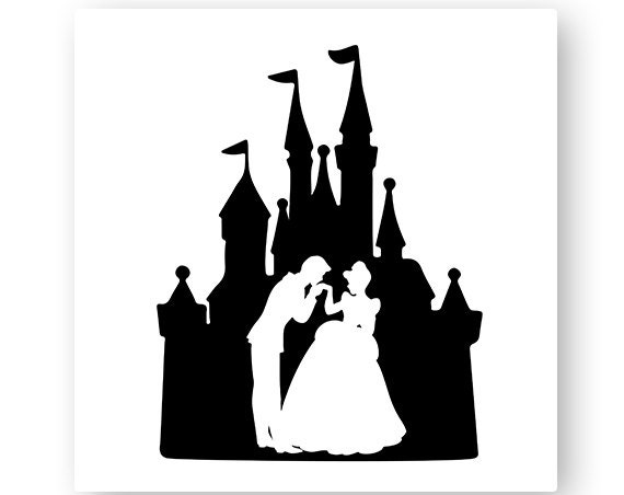Disney Cinderella Prince Charming Castle Silhouette | Etsy