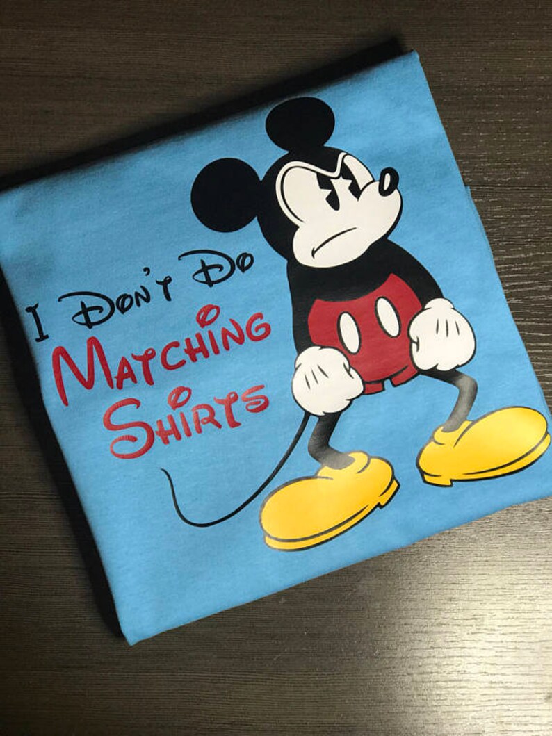 Download Disney Mickey Mouse I Don't Do Matching Shirts Ears | Etsy