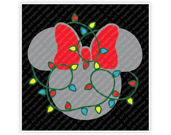 Download Disney Christmas Holiday Lights Minnie Mickey Mouse | Etsy