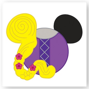 Princess, Rapunzel, Minnie, Mouse, Head, Icon, Ears, Digital, Download, TShirt, Cut File, SVG, Iron on, Transfer