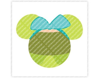 Cinderella, Drizella, Step Sister, Minnie, Mouse, Ears, Head, Digital, Download, TShirt, Cut File, SVG, Iron on, Transfer