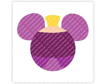 Cinderella, Anastasia, Stepsister, Minnie, Mouse, Ears, Head, Digital, Download, TShirt, Cut File, SVG, Iron on, Transfer