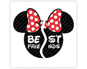 Minnie, Mouse, Best Friends, Mouse, Head, Icon, Ears, Digital, Download, TShirt, Cut File, SVG, Iron on, Transfer