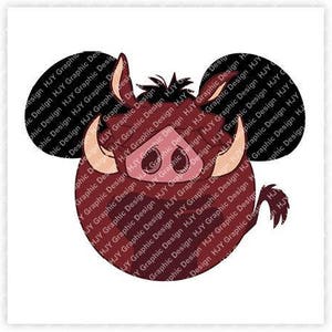 Lion, King, Pumba, Mickey, Mouse, Head, Icon, Ears, Digital, Download, TShirt, Cut File, SVG, Iron on, Transfer