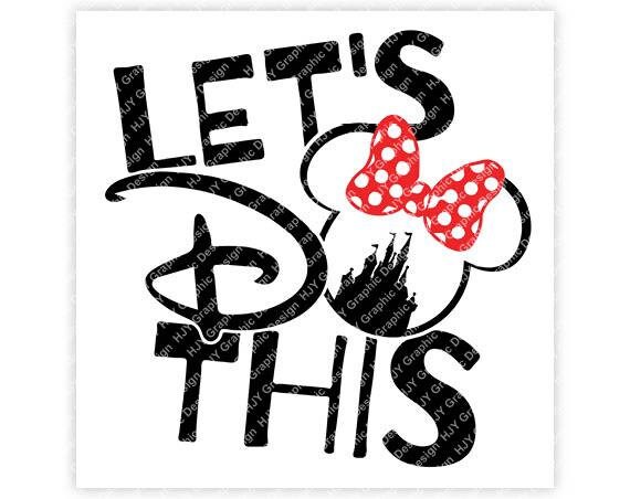 Disney, Let's Do This, Castle, Minnie, Mickey, Mouse, Ears, Icon,…