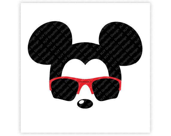 Mickey mouse top with sunglasses