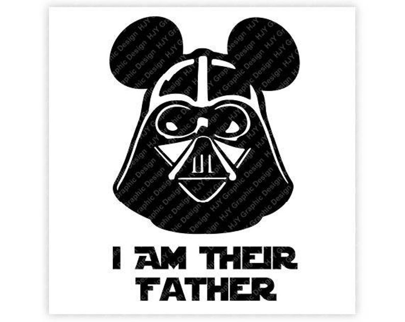 Download Disney Darth Vader I Am There Father Mickey Minnie Mouse | Etsy