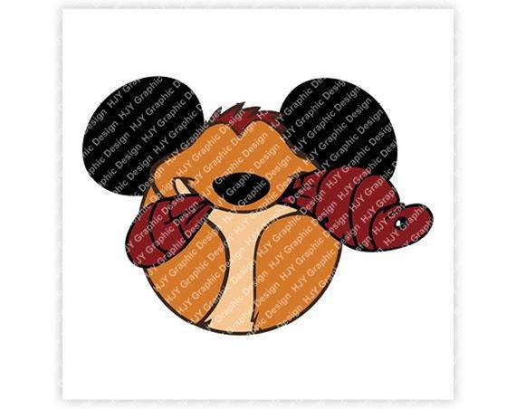 TShirt Mickey Download Minnie Icon Cut File Pumba The Lion King Disney Transfer Iron on SVG Digital Ears Head