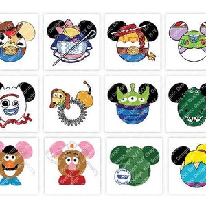 Spielzeug, Story, Woody, Bo Peep, Jessie, Buzz, Forky, Slinky, Mickey, Minnie, Maus, Digital, Download, TShirt, Cut File, SVG, Bügelbild, Transfer