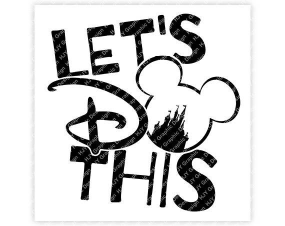 Disney, Let's Do This, Castle, Minnie, Mickey, Mouse, Ears, Icon,…