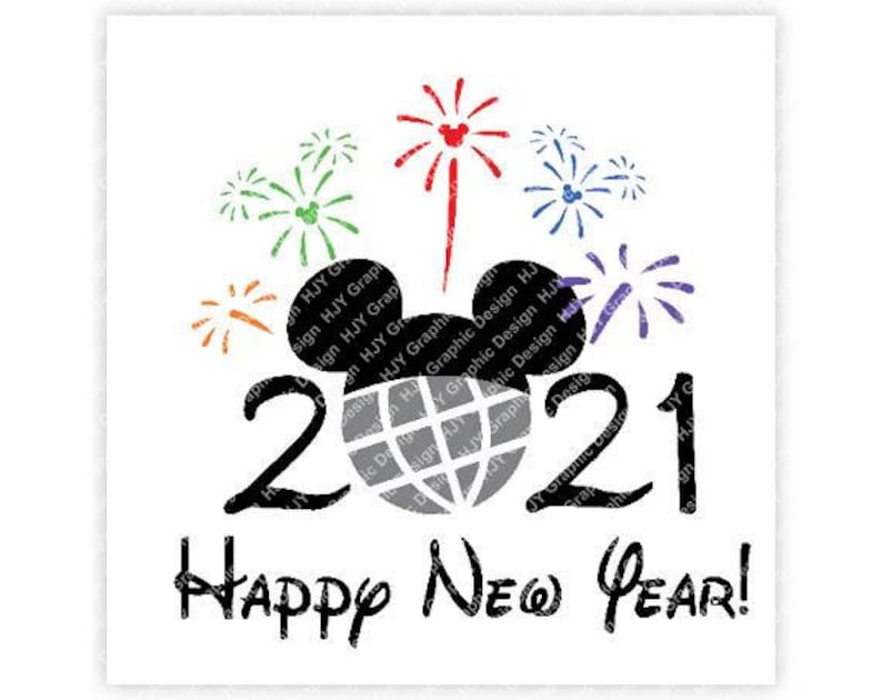 Disney Happy New Year 2021 Epcot Fireworks Mickey Head Etsy