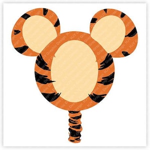 Tigger, Mickey, Souris, Tête, Icône, Oreilles, Numérique, Télécharger, TShirt, Fichier coupé, SVG, Fer à repasser, Transfert