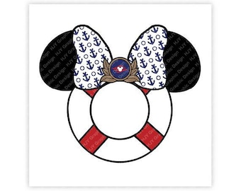 Disney, Mickey, Minnie, Captain, Cruise line, Mouse, Icon, Head, Ears, Digital, Download, TShirt, Cut File, SVG, Iron on, Transfer