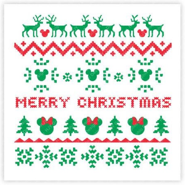 Ugly Sweater, Merry Christmas, Mickey Mouse, Minnie Mouse, Digital, Download, TShirt, Cut File, SVG, Iron on, Transfer