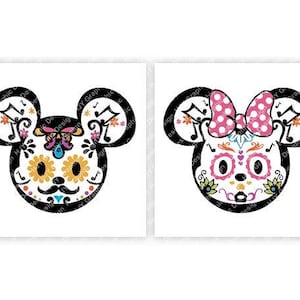 Sugar Skull, Mickey, Minnie, Mouse, Bow, Ears, Digital, Download, TShirt, Cut File, SVG, Iron on, Transfer