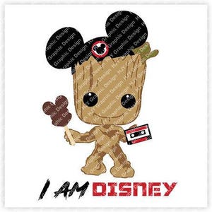 Groot, Guardiani, Galassia, Bambino, Topolino, Topo, Orecchie, Nastro, Digitale, Download, TShirt, Cut File, SVG, Iron on, Trasferimento