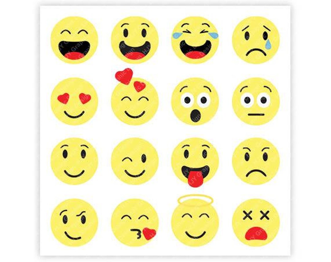 happy face emoji switches to blank face emoji (sad) 