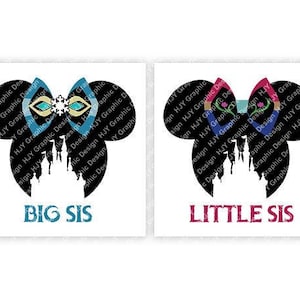 Gelé, Grand, Petit, Sis, Arc, Minnie, Souris, Tête, Oreilles, Numérique, Télécharger, TShirt, Fichier coupé, SVG, Fer à repasser, Transfert