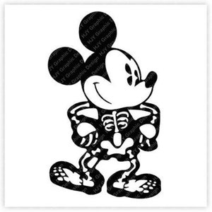Halloween, Mickey, Maus, Skelett, Totenkopf, Ohren, Digital, Download, TShirt, Cut File, SVG, Bügeln, Übertragen